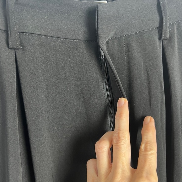 Tronjori Women Black High Waist Casual Wide Leg Long Palazzo Pants Trousers S - Picture 7 of 11